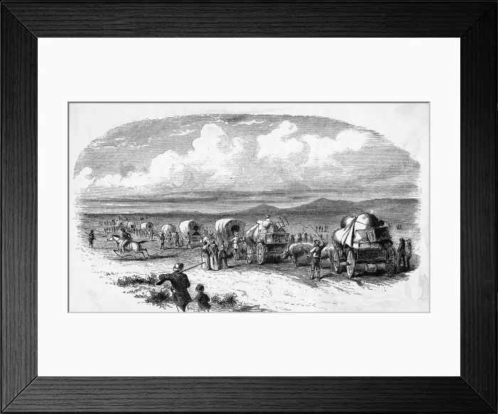 Framed Print : Emigrants On The Way West Pre Civil War Framed Print : Emigrants On The Way West Pre Civil War