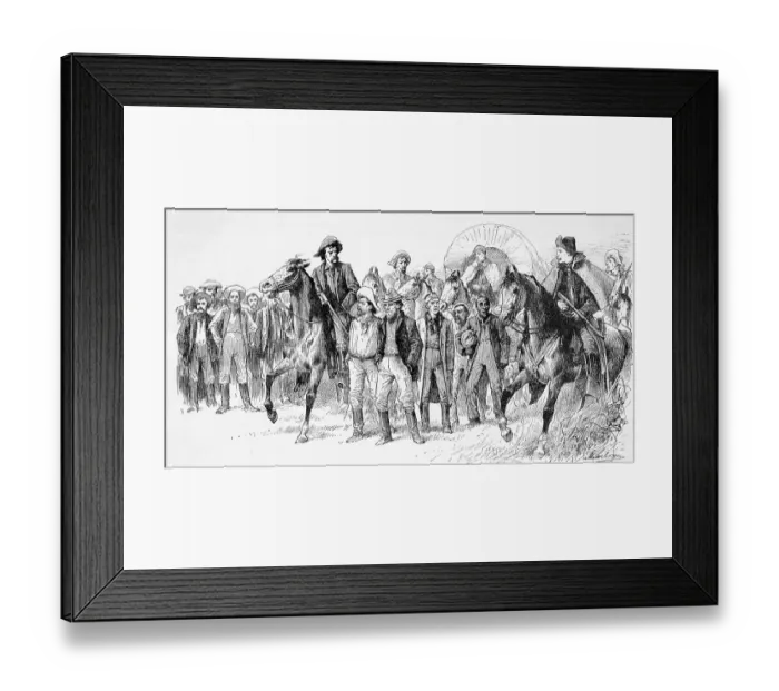 Framed Print : Military Escorting Arrested Claimjumpers Framed Print : Military Escorting Arrested Claimjumpers