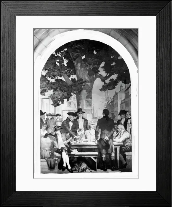 Framed Print : Painting of New York Stock Exchange Meeting Framed Print : Painting of New York Stock Exchange Meeting