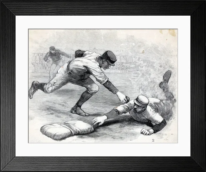 Framed Print : Baseball; Touch-Out At Second Base Framed Print : Baseball; Touch-Out At Second Base