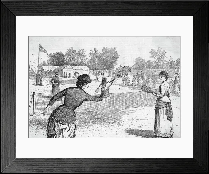 Framed Print : Ladies Lawn Tennis Tourney; Illustration Framed Print : Ladies Lawn Tennis Tourney; Illustration