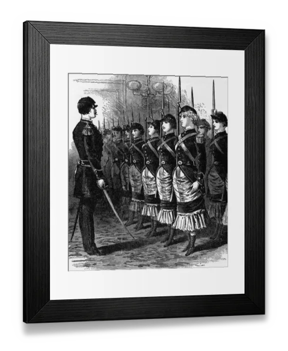 Framed Print : The Female Rights Musketeers Illustration Framed Print : The Female Rights Musketeers Illustration