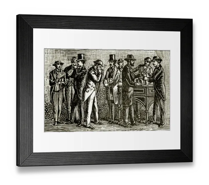Framed Print : Grain Trading In Produce Exchange Framed Print : Grain Trading In Produce Exchange