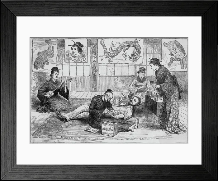 Framed Print : Illustration Of Tattooing Framed Print : Illustration Of Tattooing