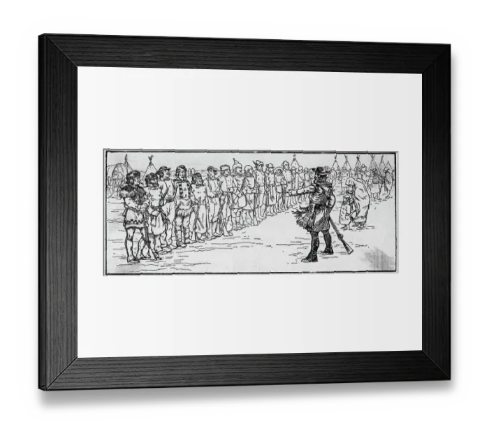 Framed Print : Lieutenant Drilling A Company Of Men Framed Print : Lieutenant Drilling A Company Of Men