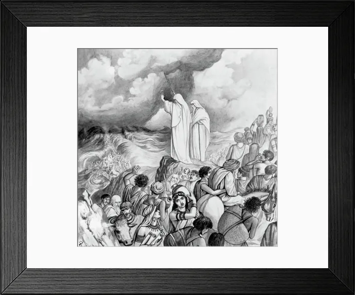Framed Print : Pharoah'S Army Drowning In The Red Sea Framed Print : Pharoah'S Army Drowning In The Red Sea