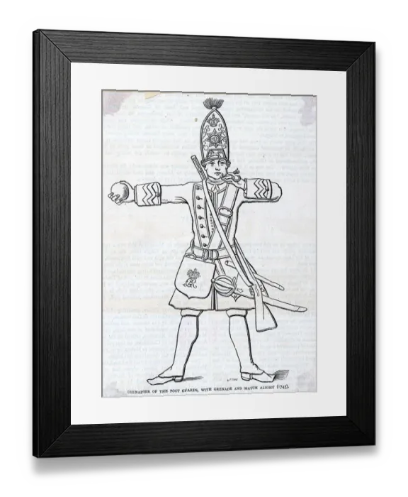 Framed Print : English Grenadier Of The Foot Guards Framed Print : English Grenadier Of The Foot Guards