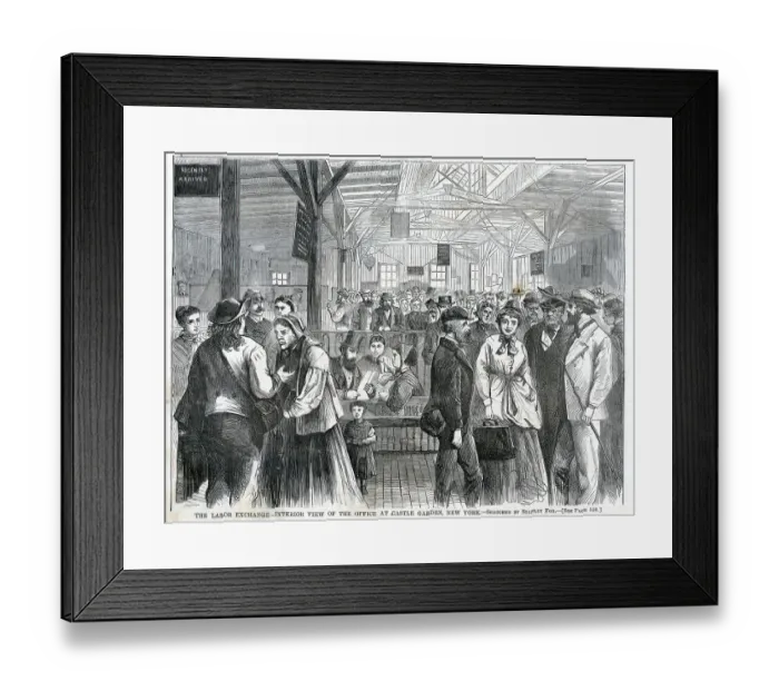 Framed Print : Interior View Of Labor Exchange Office Framed Print : Interior View Of Labor Exchange Office