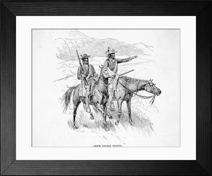 Framed Print : Crow Indian Scouts Framed Print : Crow Indian Scouts