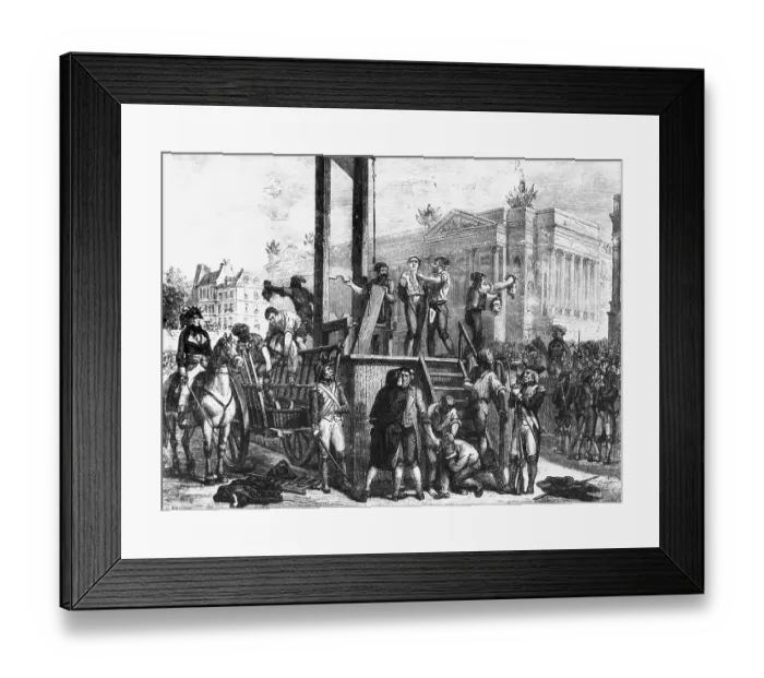 Framed Print : Illustration of the Execution of Robespierre and His Co-conspirators Framed Print : Illustration of the Execution of Robespierre and His Co-conspirators