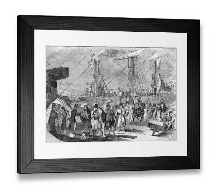 Framed Print : Landing Of Emigrants From Ship Kossuth Framed Print : Landing Of Emigrants From Ship Kossuth