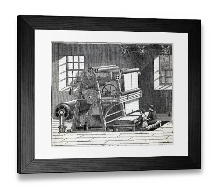 Framed Print : Paper Cutting Machine Child Operators Framed Print : Paper Cutting Machine Child Operators