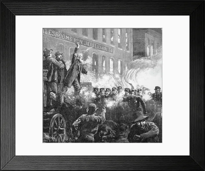 Framed Print : Dynamite Bomb Exploding Among The Police