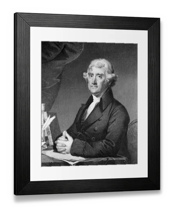 Framed Print : Portrait of Thomas Jefferson After Gilbert Stuart Framed Print : Portrait of Thomas Jefferson After Gilbert Stuart