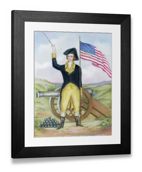 Framed Print : American Revolutionary Patriot at Post Framed Print : American Revolutionary Patriot at Post