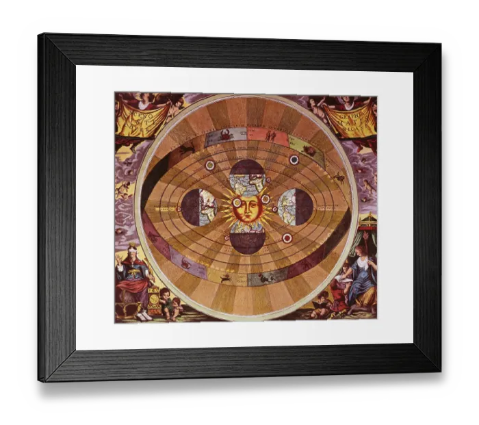 Framed Print : Engraving of the Copernican Solar System by Andreas Cellarius Framed Print : Engraving of the Copernican Solar System by Andreas Cellarius