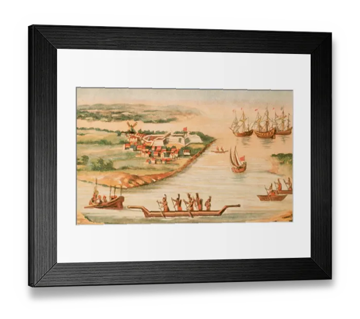 Framed Print : Hartgers View- First View of New York Framed Print : Hartgers View- First View of New York