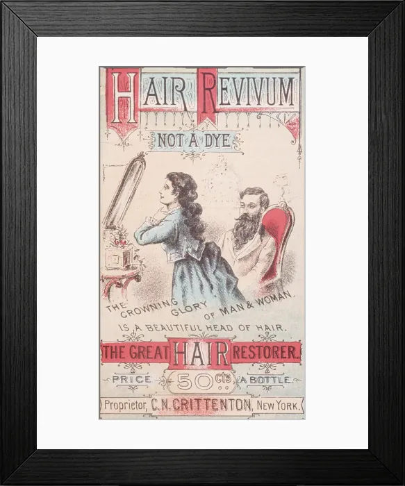 Framed Print : Hair Revivum Advertisement