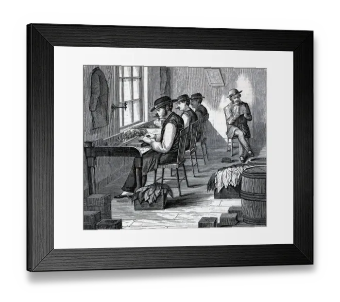 Framed Print : Interior Of American Cigar Factory Framed Print : Interior Of American Cigar Factory