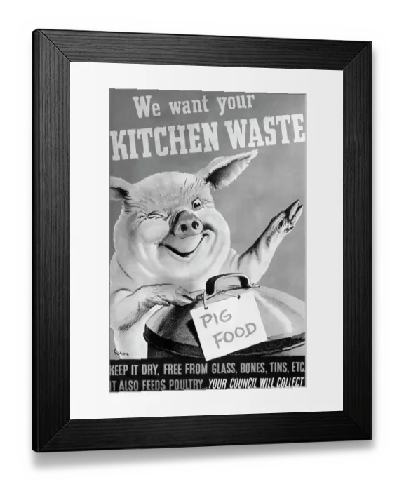 Framed Print : We Want Your Kitchen Waste Poster Framed Print : We Want Your Kitchen Waste Poster