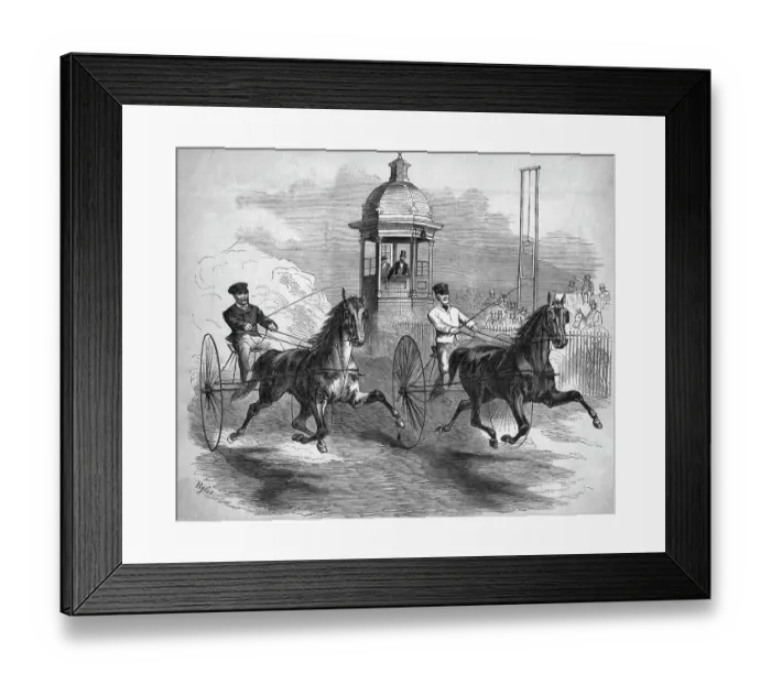 Framed Print : The Race Between Celebrated Trotters Framed Print : The Race Between Celebrated Trotters