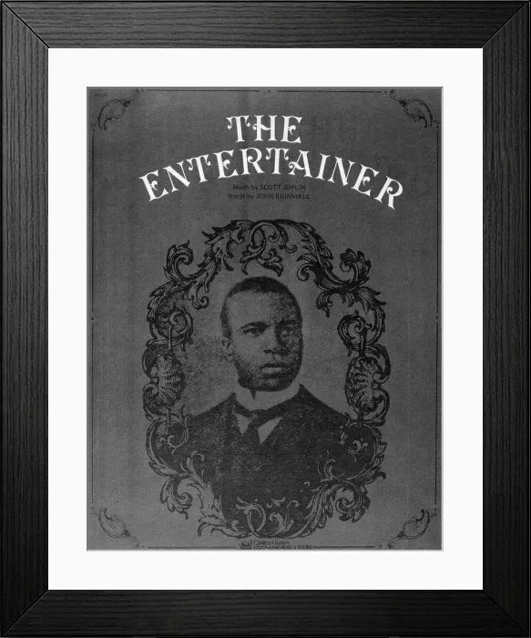 Framed Print : Illustration of Scott Joplin from The Entertainer Framed Print : Illustration of Scott Joplin from The Entertainer