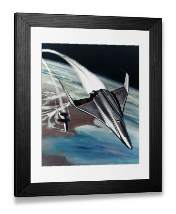Framed Print : Illustration of Proposed Space Shuttle