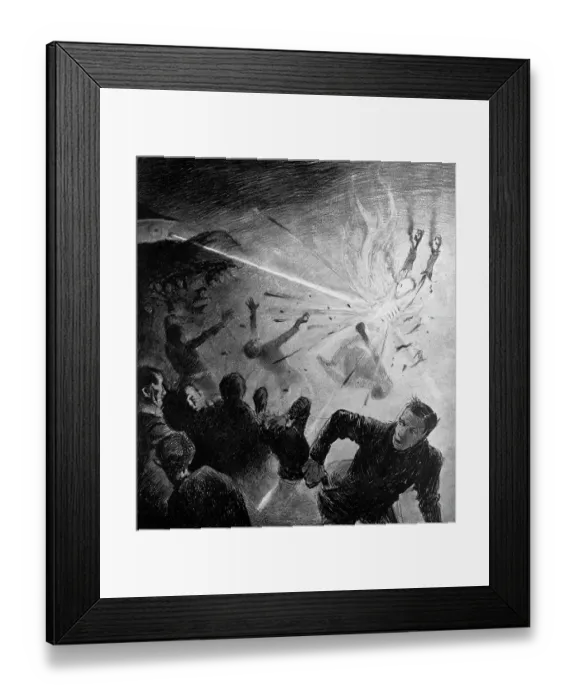 Framed Print : Illustration of Martians Using a Death Ray by Alvim Correa Framed Print : Illustration of Martians Using a Death Ray by Alvim Correa