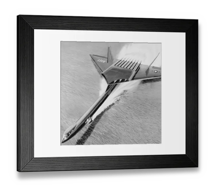 Framed Print : US Navy Atomic Powered Bomber Seaplane Illustration Framed Print : US Navy Atomic Powered Bomber Seaplane Illustration