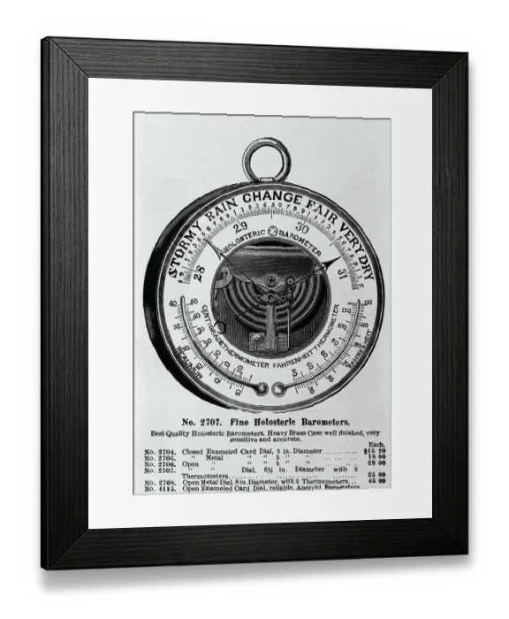 Framed Print : Fine Holosteric Barometer Framed Print : Fine Holosteric Barometer