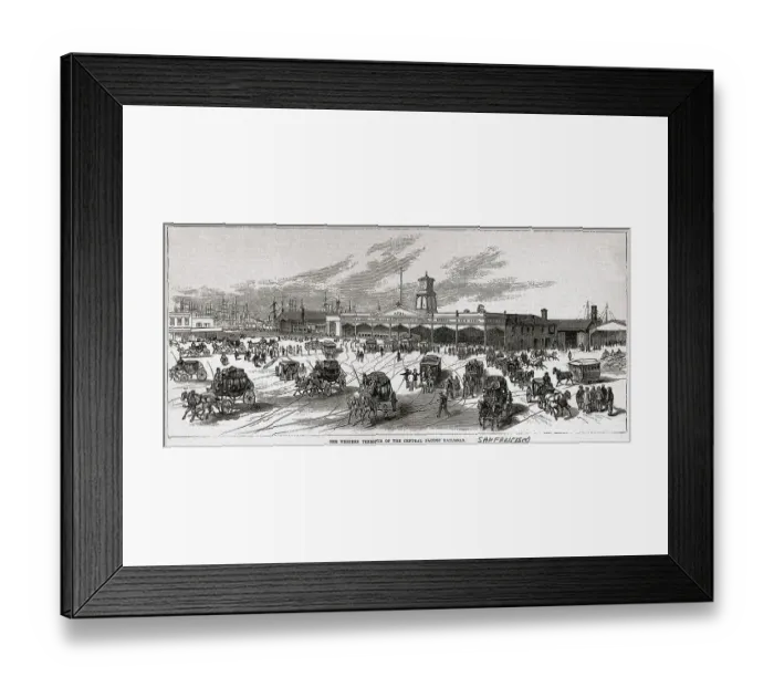 Framed Print : Central Pacific Railroad Station Framed Print : Central Pacific Railroad Station