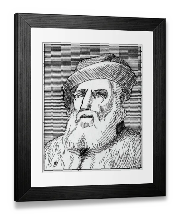 Framed Print : Illustration Of Vitus Jonassen Bering Framed Print : Illustration Of Vitus Jonassen Bering