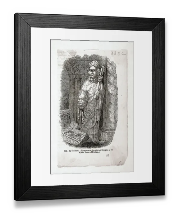 Framed Print : Illustration Of Saint Cuthbert Framed Print : Illustration Of Saint Cuthbert