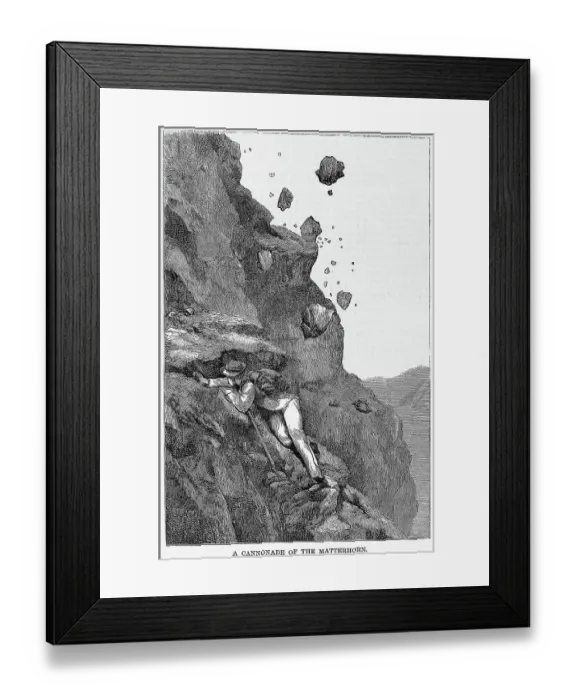 Framed Print : A Cannonade of the Matterhorn by Edward Whymper Framed Print : A Cannonade of the Matterhorn by Edward Whymper