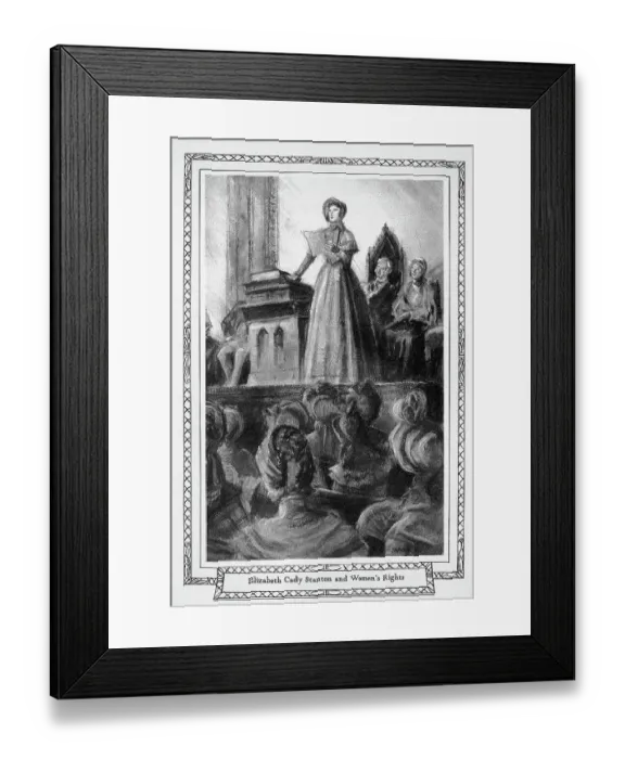 Framed Print : Elizabeth Cady Stanton Speaks at Convention Framed Print : Elizabeth Cady Stanton Speaks at Convention