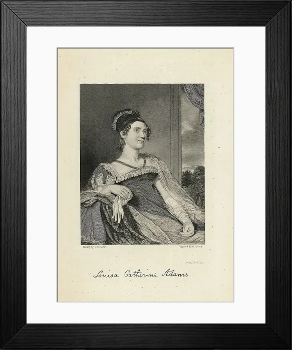 Framed Print : Louisa C.Adams Shown Seated Framed Print : Louisa C.Adams Shown Seated