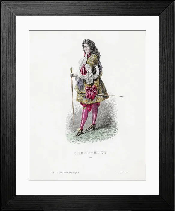 Framed Print : Illustration Of Louis Xiv, King Of Franc Framed Print : Illustration Of Louis Xiv, King Of Franc