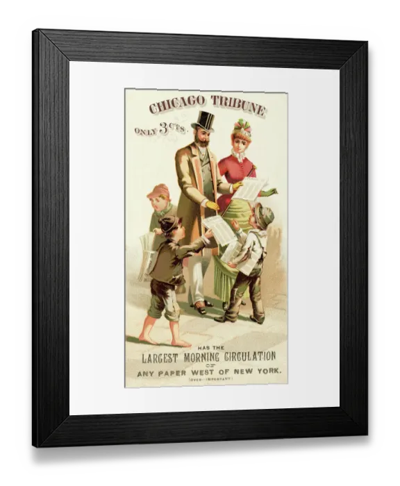 Framed Print : Color Illustration Couple Buys Paper