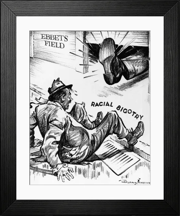 Framed Print : Racial Bigotry Booted from Ebbets Field Framed Print : Racial Bigotry Booted from Ebbets Field