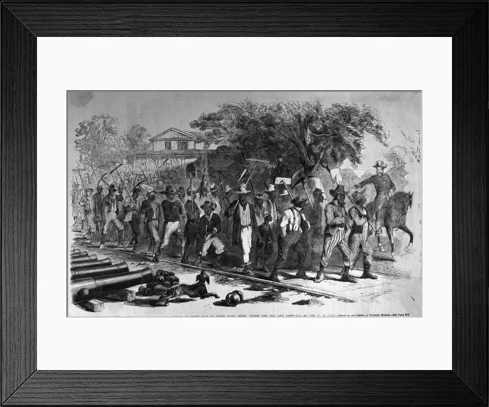 Framed Print : Contraband Workers During Civil War Framed Print : Contraband Workers During Civil War