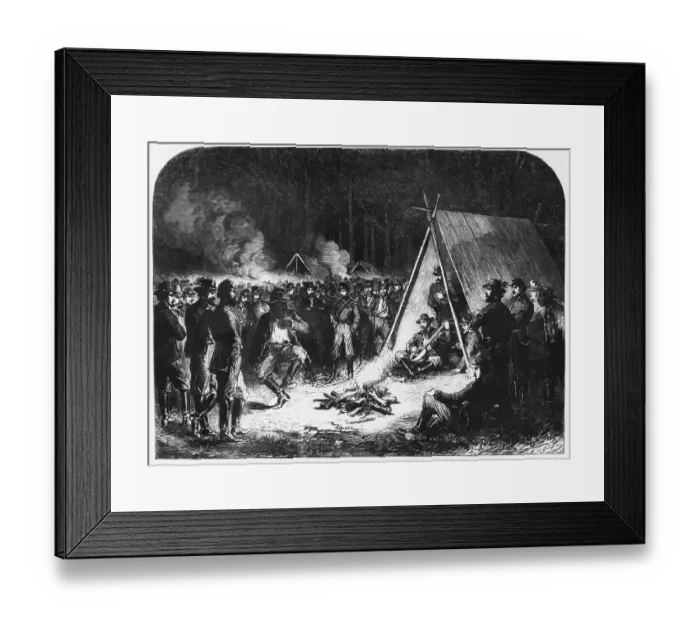 Framed Print : African Am Man Dancing For Confederate Framed Print : African Am Man Dancing For Confederate