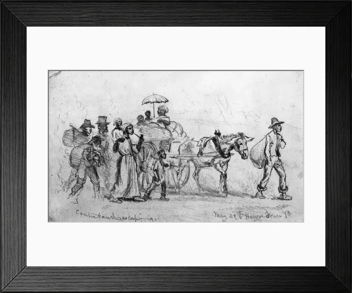 Framed Print : African Am Moving Across Federal Lines Framed Print : African Am Moving Across Federal Lines