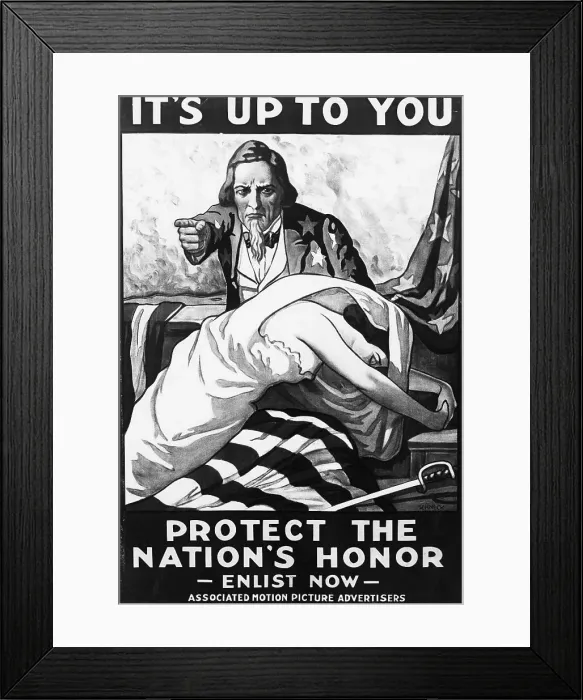 Framed Print : It's Up to You Recruitment Poster by Schneck Framed Print : It's Up to You Recruitment Poster by Schneck