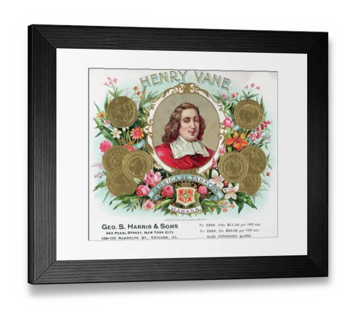 Framed Print : Henry Vane Portrait Surrounded By Coins Framed Print : Henry Vane Portrait Surrounded By Coins
