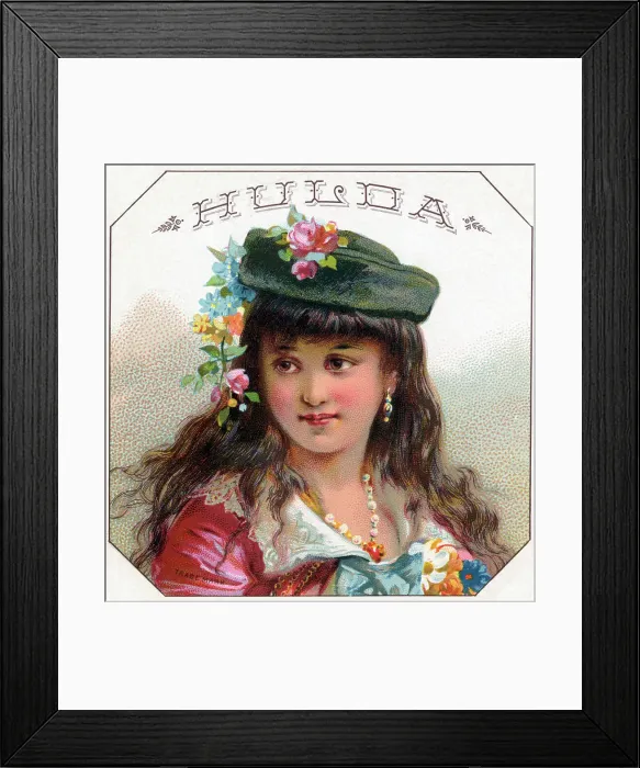 Framed Print : Design On Hulda Cigar Box W / Woman Framed Print : Design On Hulda Cigar Box W / Woman