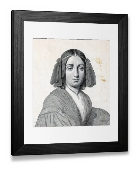 Framed Print : George Sand - Waist-Up Portrait Framed Print : George Sand - Waist-Up Portrait