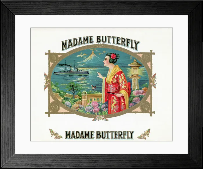 Framed Print : Madame Butterfly Cigar Box W / Woman Framed Print : Madame Butterfly Cigar Box W / Woman