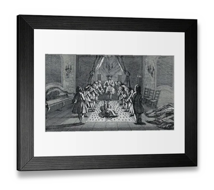 Framed Print : Illustration Of Freemasons Ceremony Framed Print : Illustration Of Freemasons Ceremony