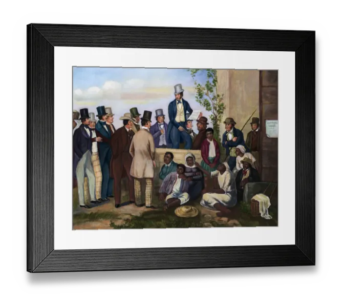 Framed Print : Slave Auction Of African Family Framed Print : Slave Auction Of African Family