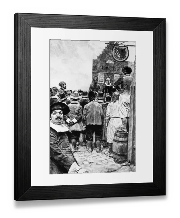 Framed Print : New York Slave Trade; Illustration Framed Print : New York Slave Trade; Illustration